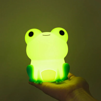 Colorful Kids Night Light Frog with Timer and USB Recharge - Fesara
