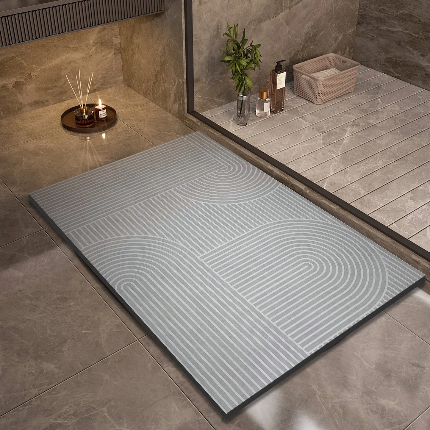 Soft Grip Quick Dry Bathroom Mat Non Slip Shower Rug