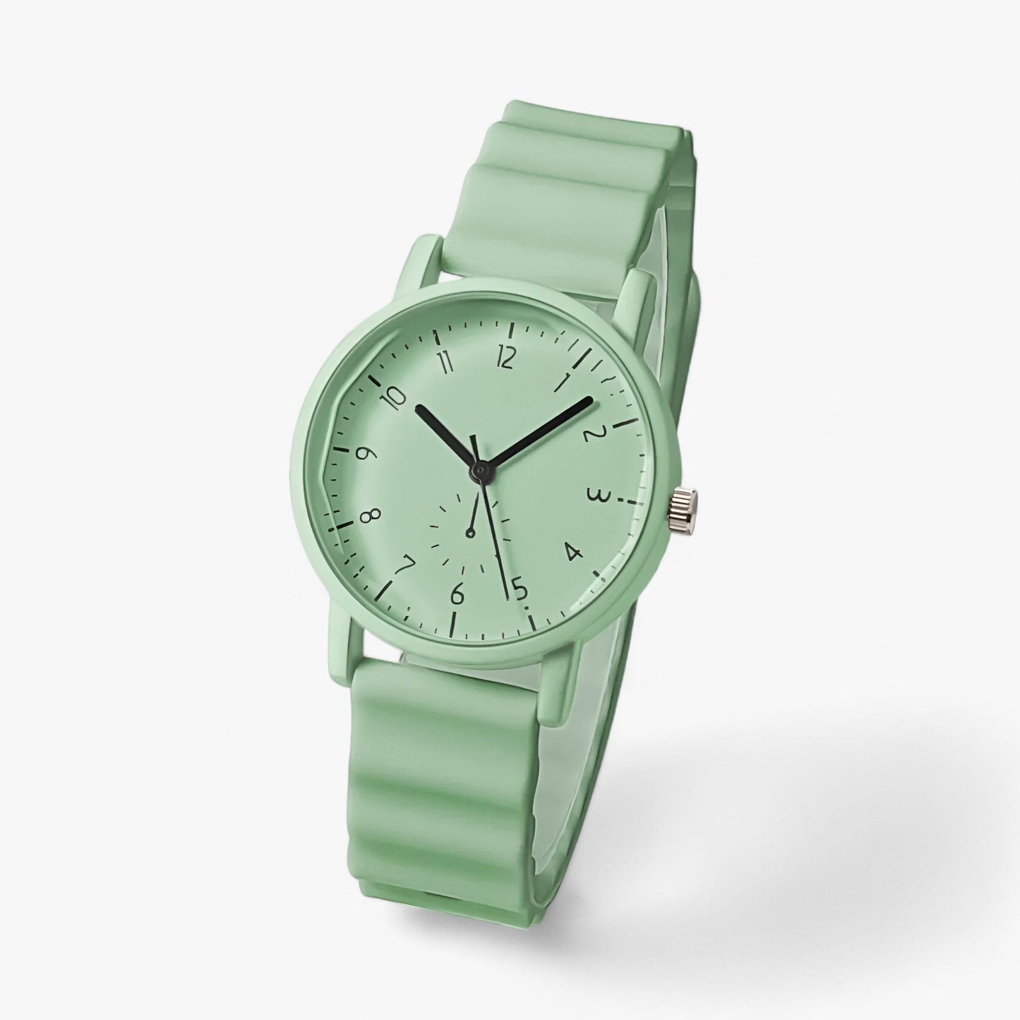 Vibrant Quartz Watch with Fashionable Silicone Strap