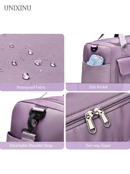 Waterproof Women's Weekend Travel Duffel Bag 35L