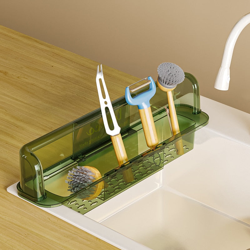 Waterproof Adjustable Kitchen Sink Organizer Rack