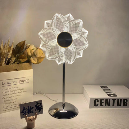 Colorful Rainbow Glass Table Lamp