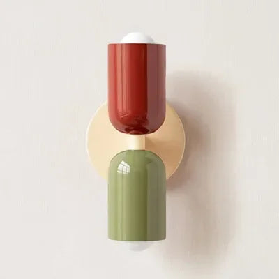 Simple Cream LED Double Wall Light For Home Decor
