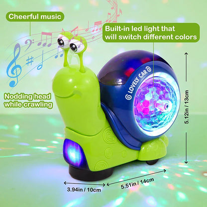 Fun Musical Snail Toy with Lights