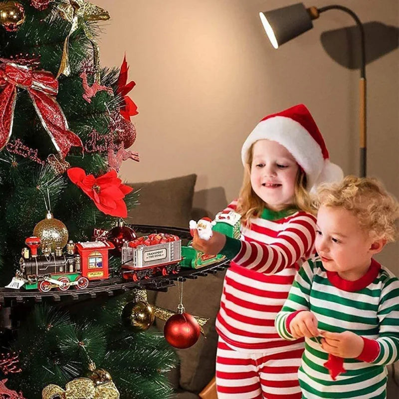 Festive Holiday Train Tree Decoration