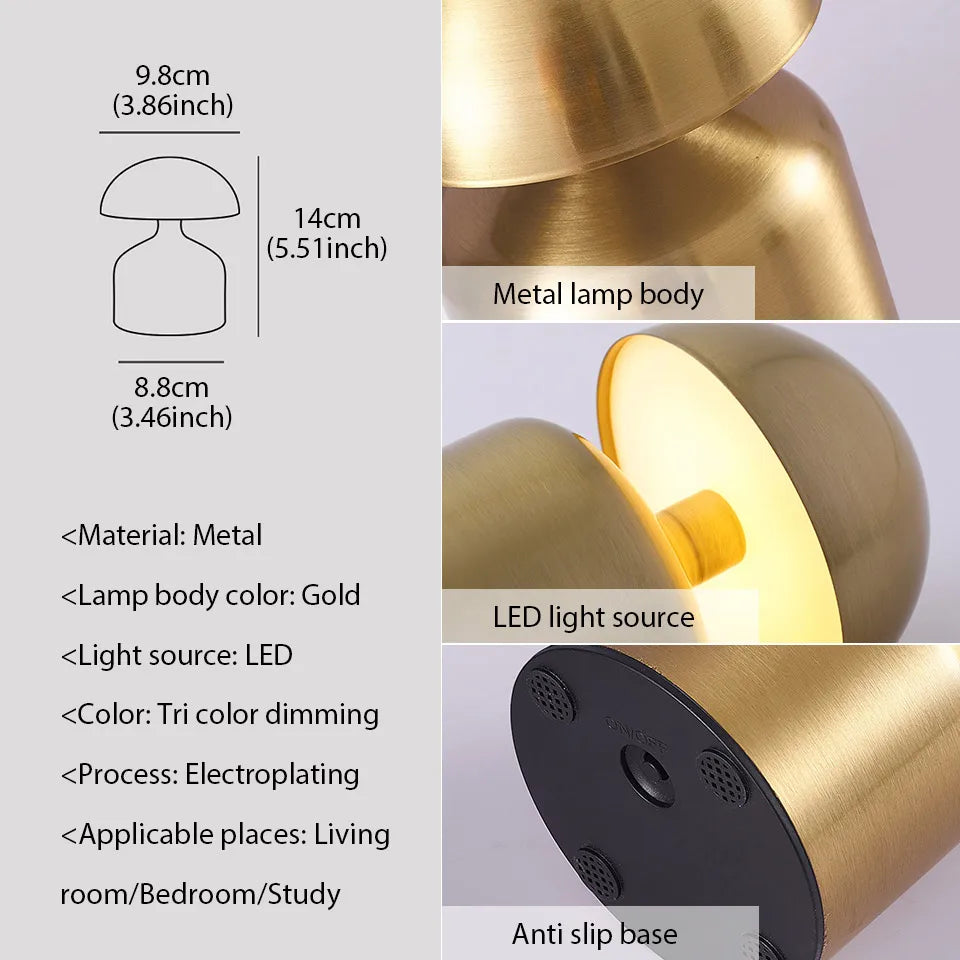 Portable LED Desk Lamp with Dimmer