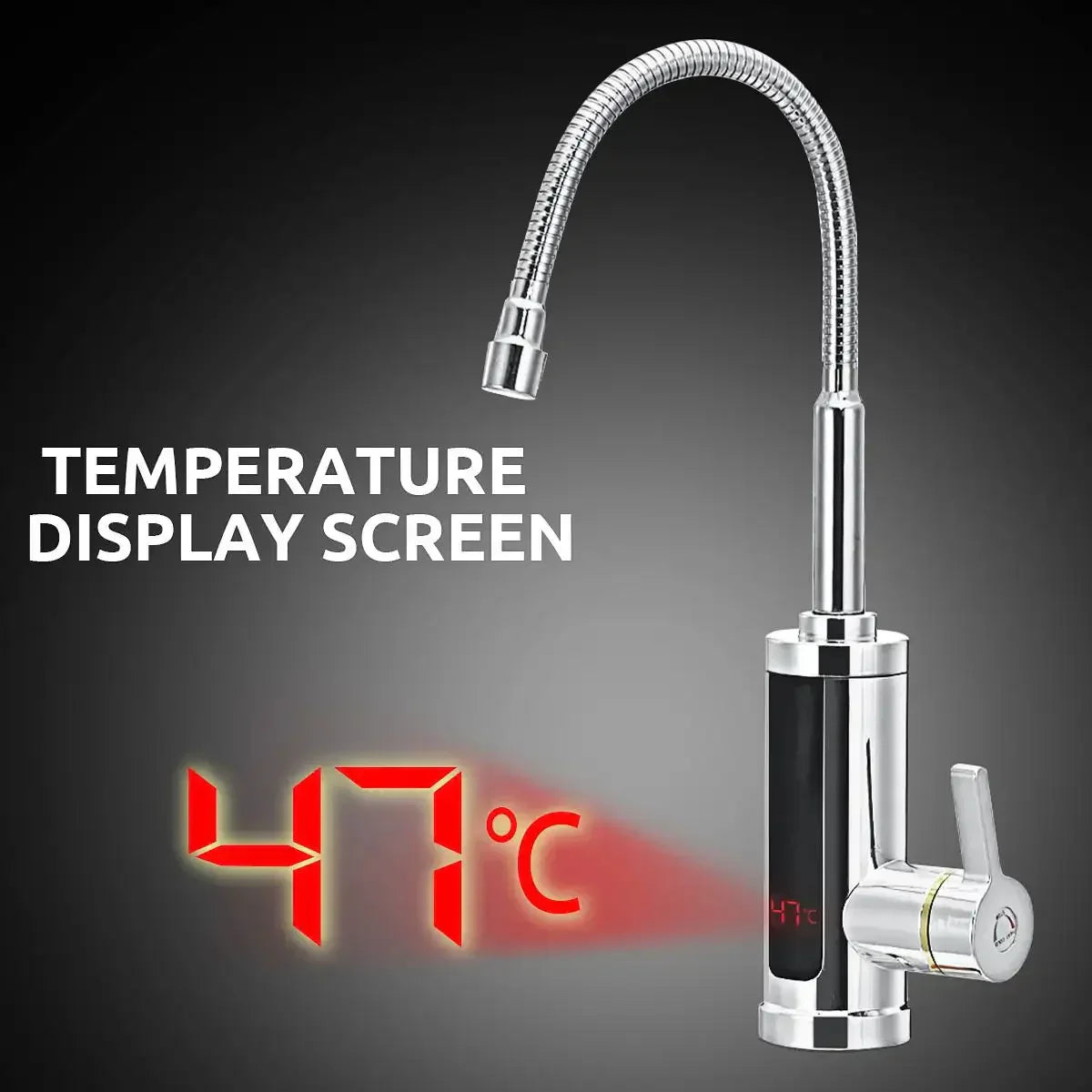 Instant Hot Water Kitchen Faucet with Digital Temperature Control - Fesara