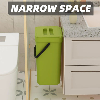 Small Space Saving Hanging Trash Can with Lid