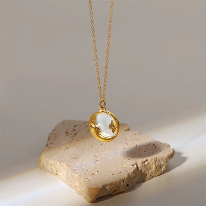 Delicate Zodiac Shell Pendant Necklace