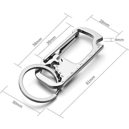 Durable Steel Pocket Multi Tool Keychain Opener
