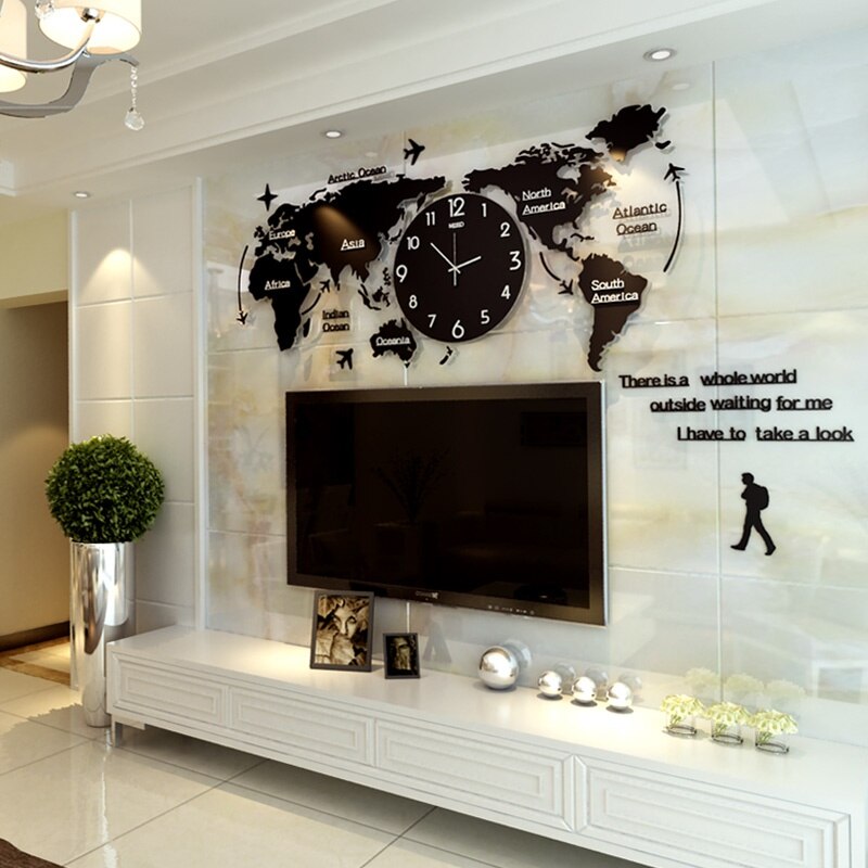 Decorative 3D Acrylic Wall Clock Kit - Fesara