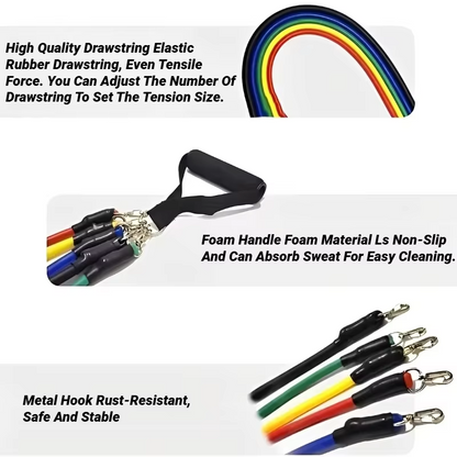 Premium Home Gym Resistance Band Kit with Handles