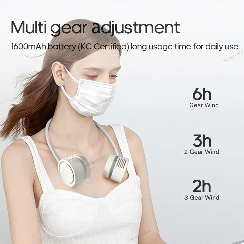 Personal Neck Cooler Fan, Rechargeable and Portable