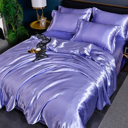 Soft Satin Bedding Duvet Cover Set