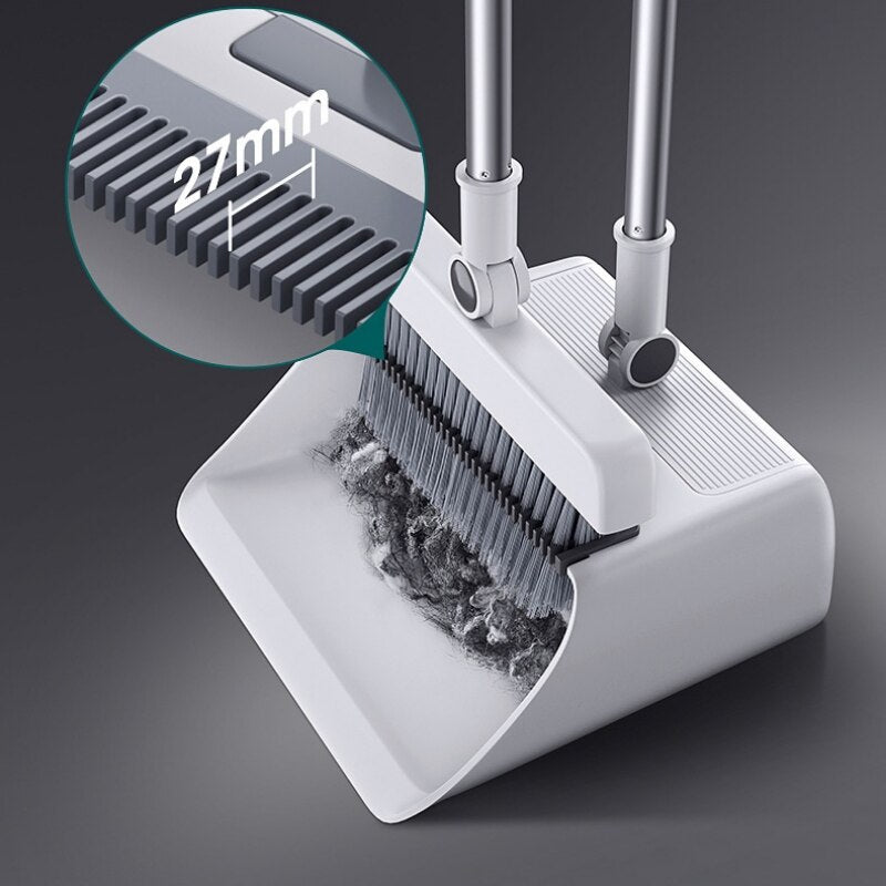Compact 3in1 Easy Sweep Extendable Dustpan Kit - Fesara