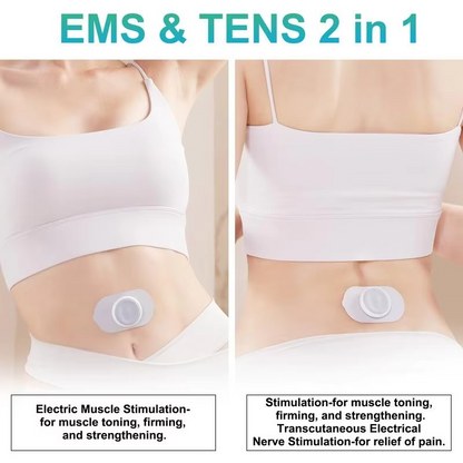 Compact Wireless EMS Muscle Massager for Pain Relief
