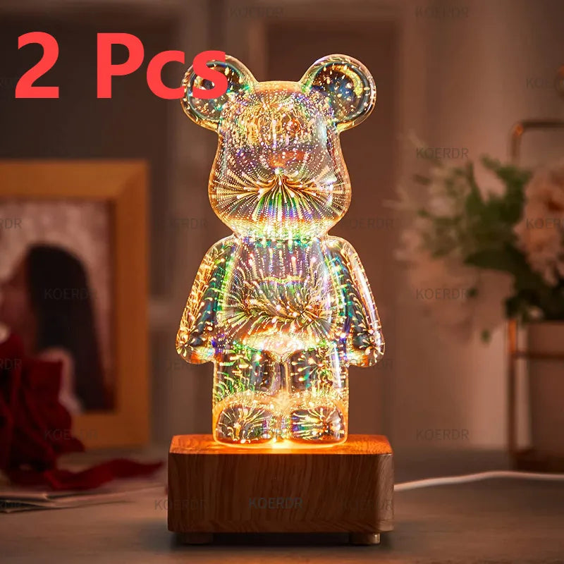 Colorful LED Fireworks Night Light Lamp