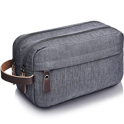 Waterproof Travel Toiletry Bag with Leather Handle