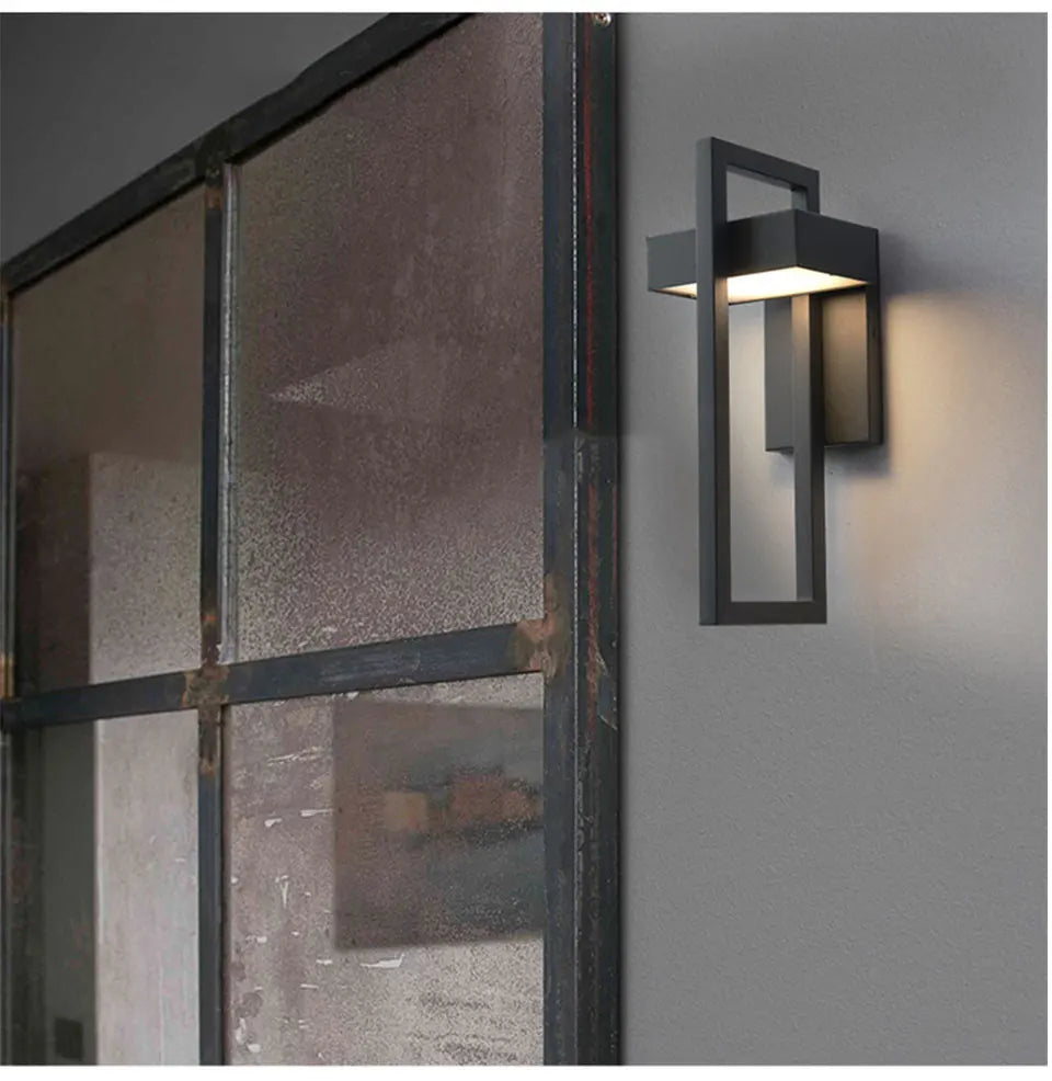 Outdoor LED Wall Lamp Waterproof Black Metal 10W - Fesara
