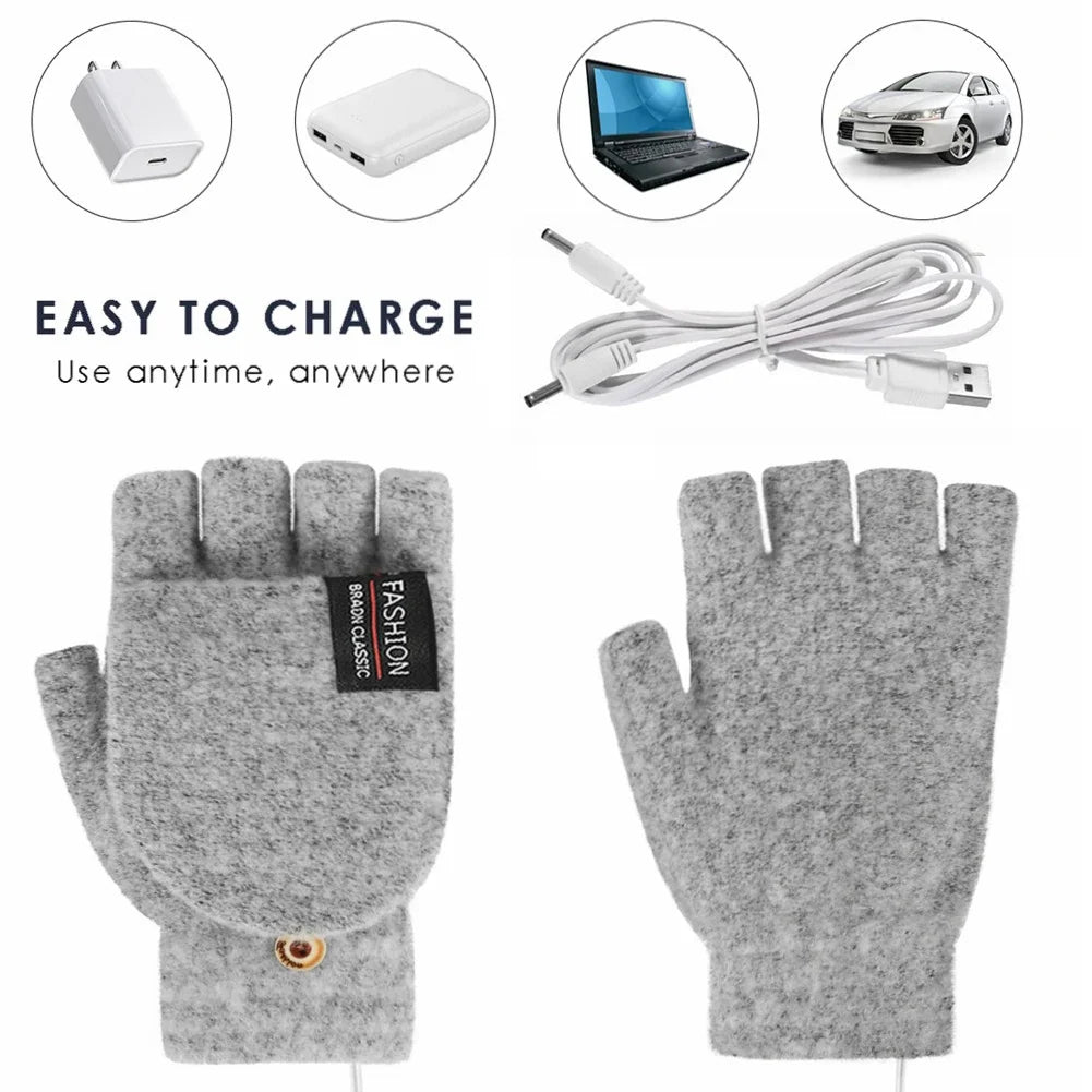 Warm Rechargeable Heated Gloves for Men Women