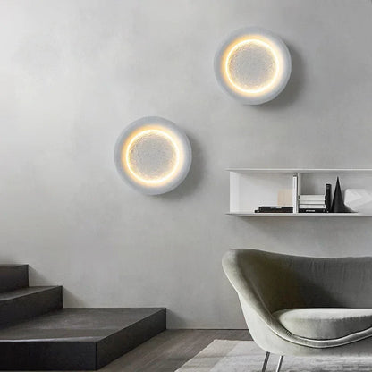 Natural Moon Shape LED Wall Light