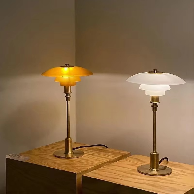 Vintage Style Glass Desk Lamp