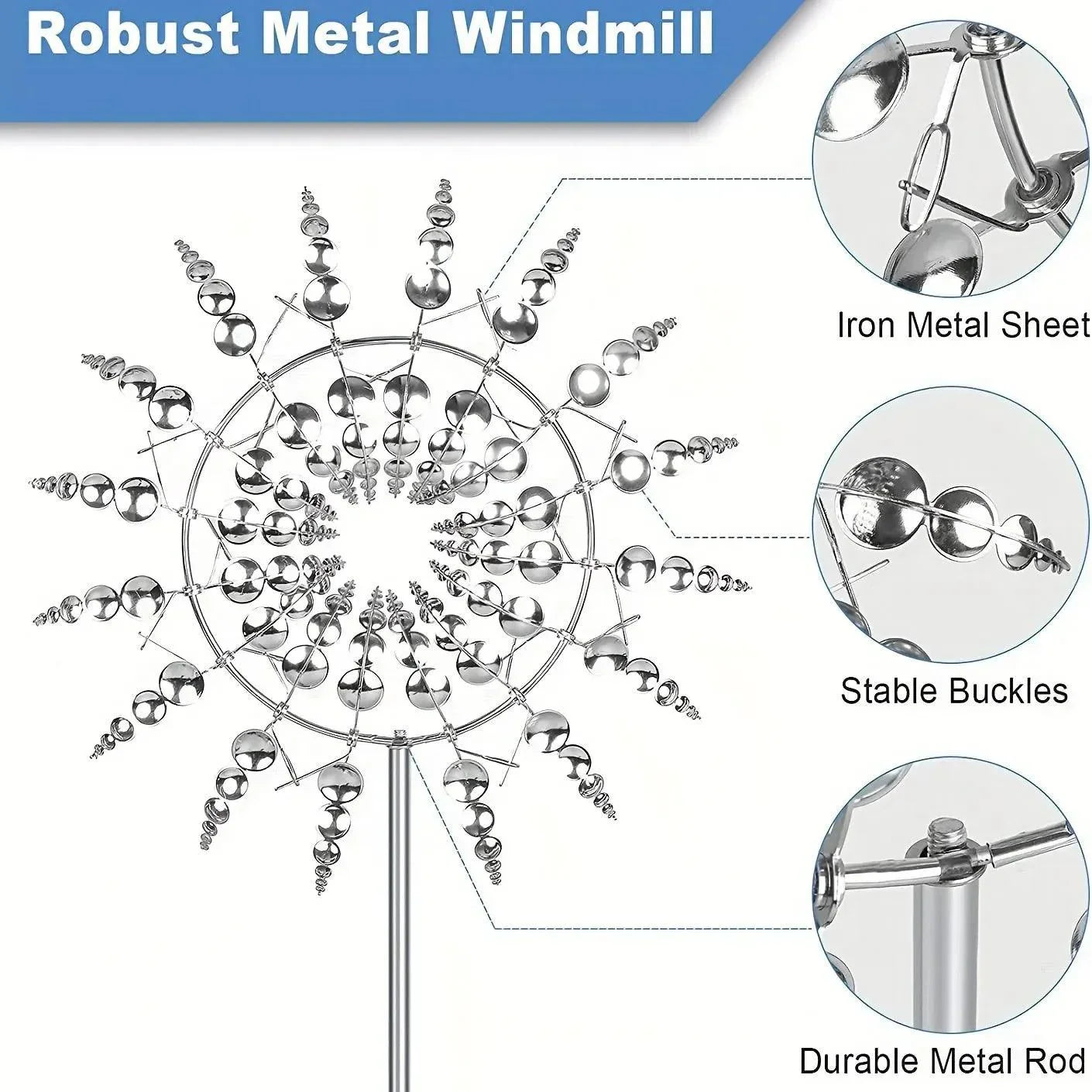 Metal Outdoor Windmill Garden Decoration
