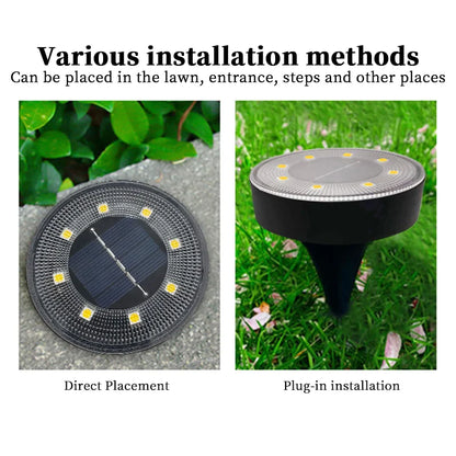 Outdoor Solar LED Ground Lamp Waterproof Automatic