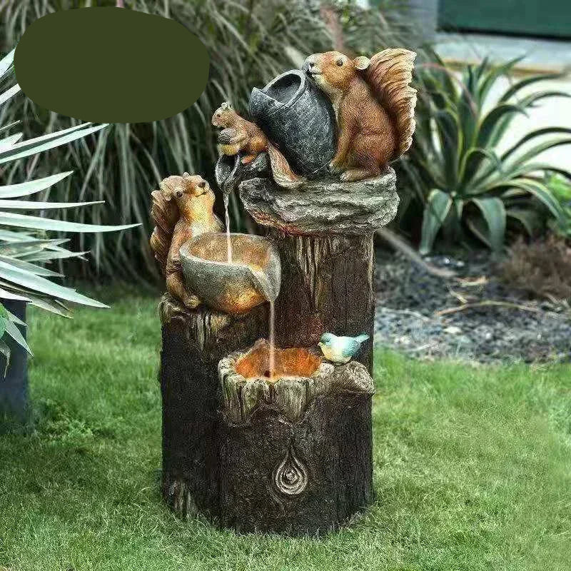 Outdoor Solar Powered Duck Fountain Figure