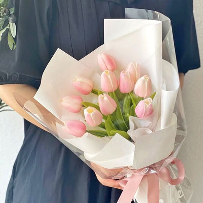 Beautiful Fake Tulip Arrangement with Realistic Petals