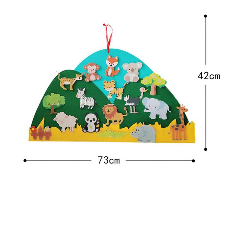 Colorful Felt Animal Figures Decoration