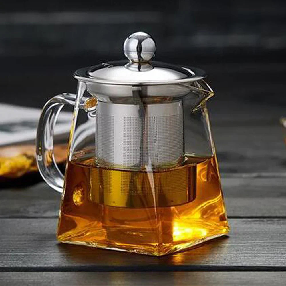 Clear Glass Teapot with Metal Infuser, 550/750/950ml