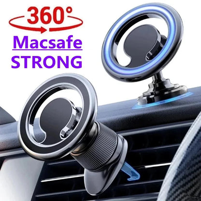 Magnetic Car Phone Mount with 360° Rotation and Strong Grip