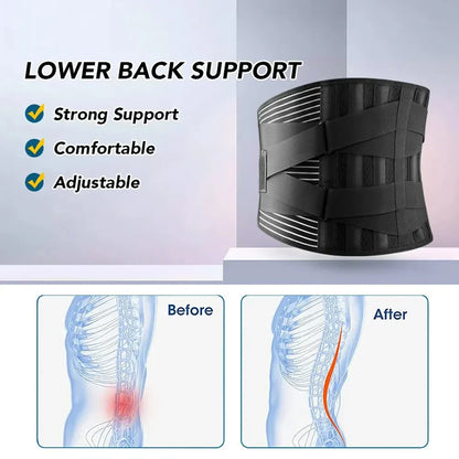 Comfortable Back Support Belt with Adjustable 360° Wrap