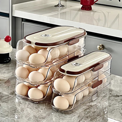 Clear Stackable Refrigerator Egg Tray Storage