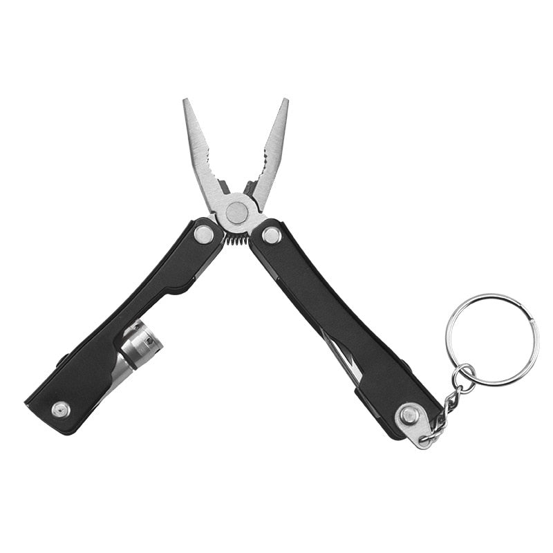 Portable 9in1 Outdoor Aluminum Multi Tool Keychain