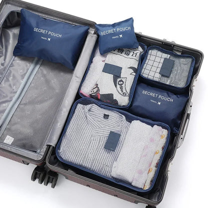 Practical Travel Luggage Packing Set 6-Piece Waterproof