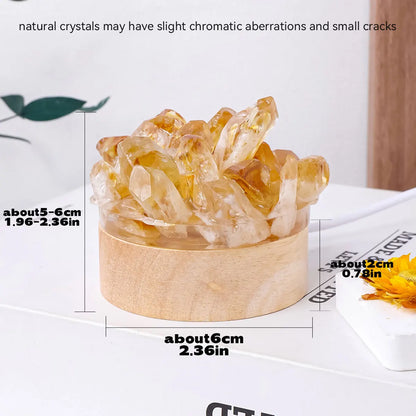 Natural Stone Crystal Table Lamp