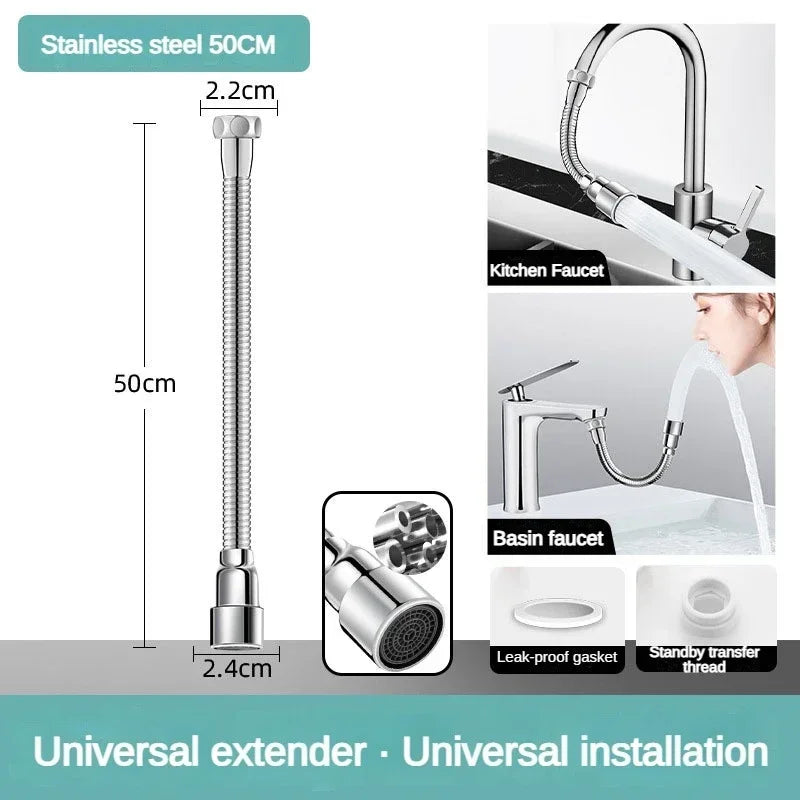Flexible Kitchen Sink Faucet Spray Nozzle Extender