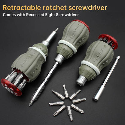 Compact Magnetic Multibit Screwdriver Kit
