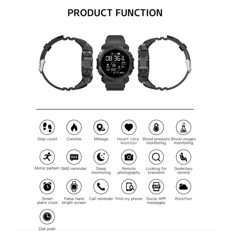 Fesara Fitness Tracker Bluetooth Smartwatch