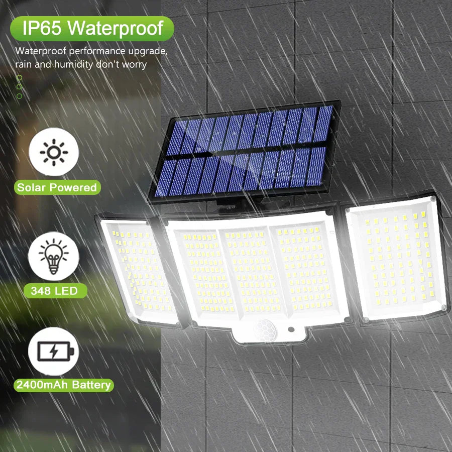 Outdoor Solar Powered Motion Light with 3 Modes