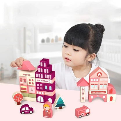 Fesara | Kids Building Blocks Set with Storage Bucket