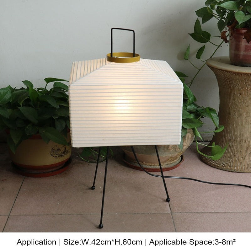 Unique Asian Style Paper Tripod Lamp