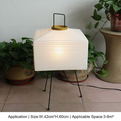 Unique Asian Style Paper Tripod Lamp