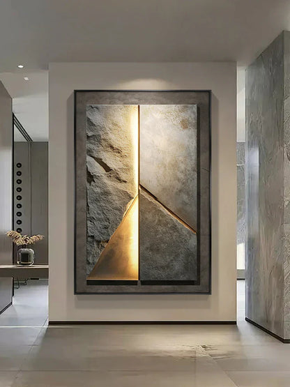 Stylish Stone Effect LED Ceramic Wall Light - Fesara