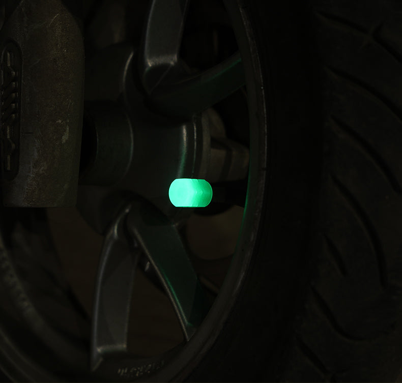 Glowing Car Tire Valve Stem Caps 4 Pack