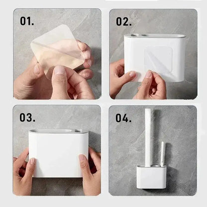 Bathroom Toilet Brush Cleaner Set with Holder