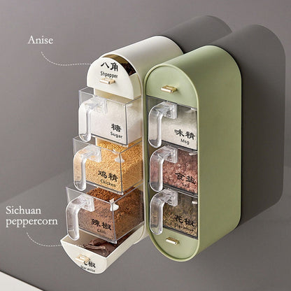 Space Saving Wall Mounted Spice Rack Organizer