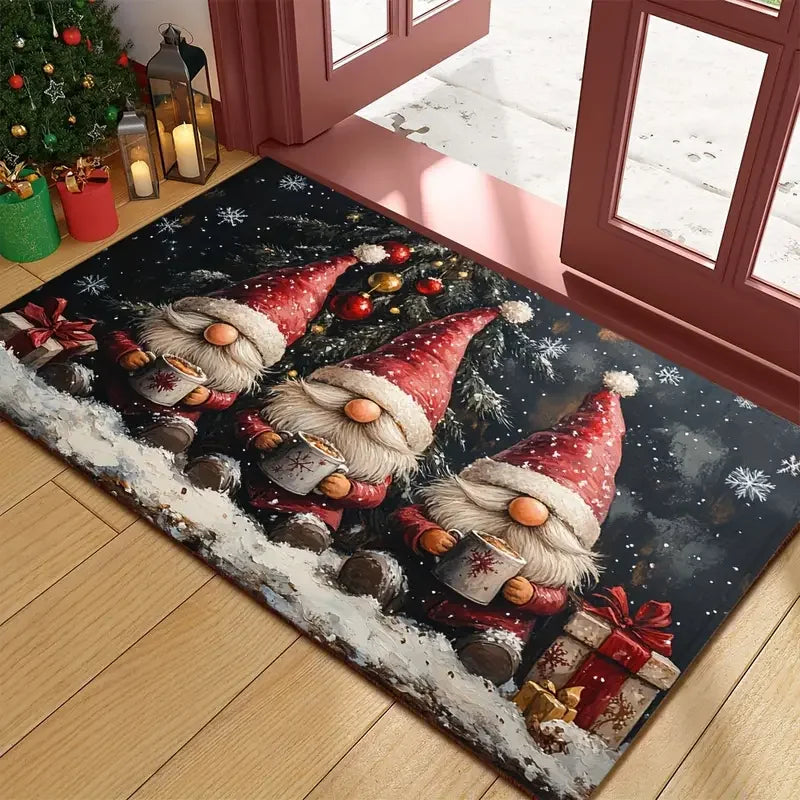 Festive Holiday Welcome Mat Indoor Outdoor Door Mat - Fesara